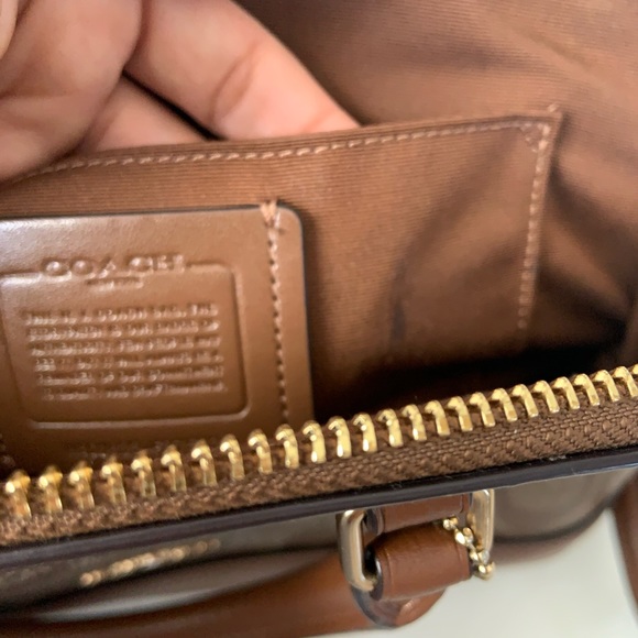 EUC Coach Mini Sierra Khaki Brown Satchel - Picture 13 of 16